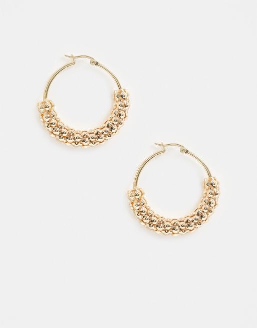 Vero Moda textured hoop earrings | ASOS