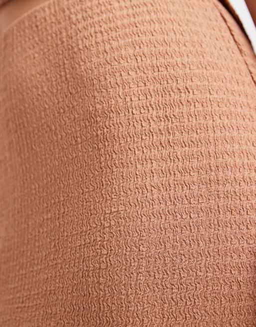 Vero Moda textured jersey maxi skirt co-ord in mocha, 5 of 5