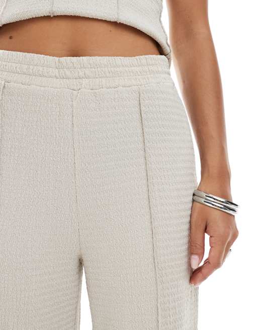 Vero Moda textured jersey seam front pants in stone - part of a set, 5 of 5