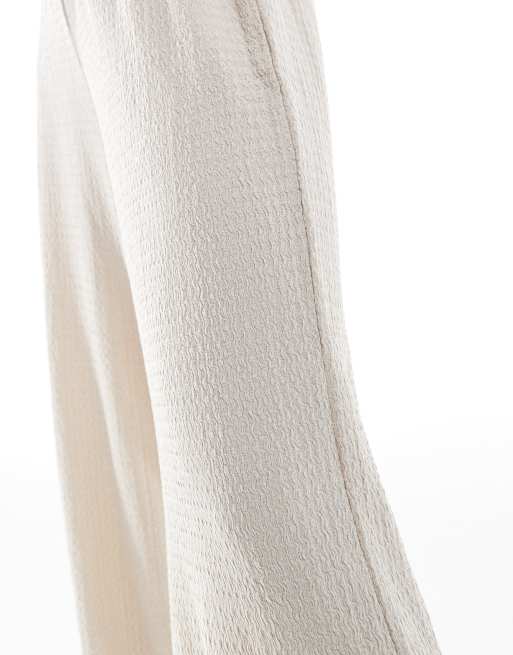 Vero Moda textured jersey wide leg pants in beige - part of a set, 5 of 5