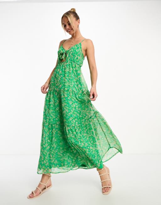 Vero moda on sale green maxi dress