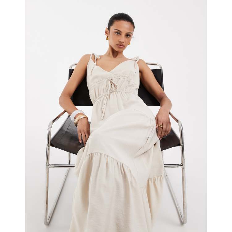 oatmeal bridesmaid dresses Mediterranean Dreams Maxi Slip – Terpsichore main image 0