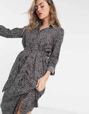 black tie waist shirt dress