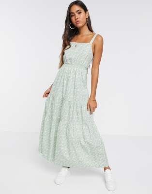 vero moda green maxi dress