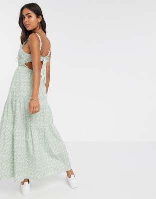 vero moda green maxi dress