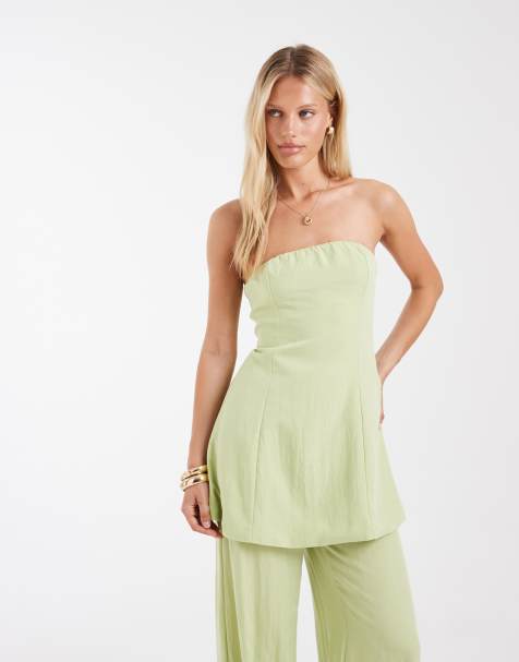 Vero Moda - Top bandeau long d'ensemble - Vert - view 1