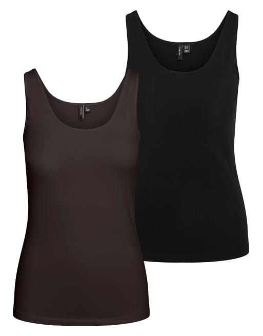 Vero Moda Top bez rękawów w kolorze chocolate torte, 6 z 6
