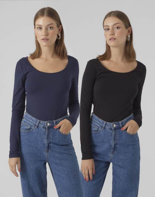 Vero Moda - Top color iris nero