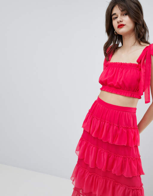 Vero Moda - Top corto e gonna in chiffon in coordinato, 2 di 3