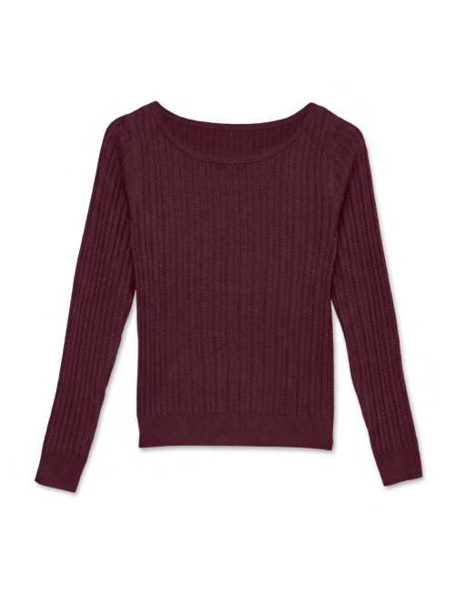 Vero Moda top de punto en color vino, 5 de 5
