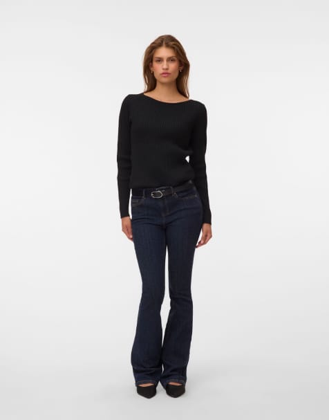 Vero Moda top de punto en negro - view 1