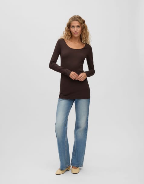 Vero Moda top in marrone cioccolato - view 1