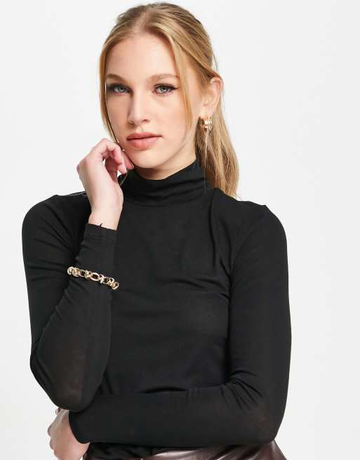 Vero Moda - Top met col in zwart