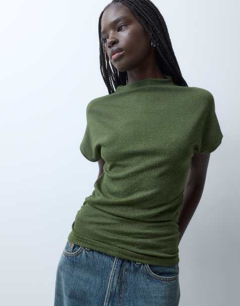 Vero Moda top met kapmouwen en gerimpelde details - view 1