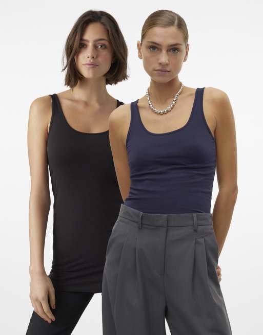 Vero Moda - Top senza maniche blu navy