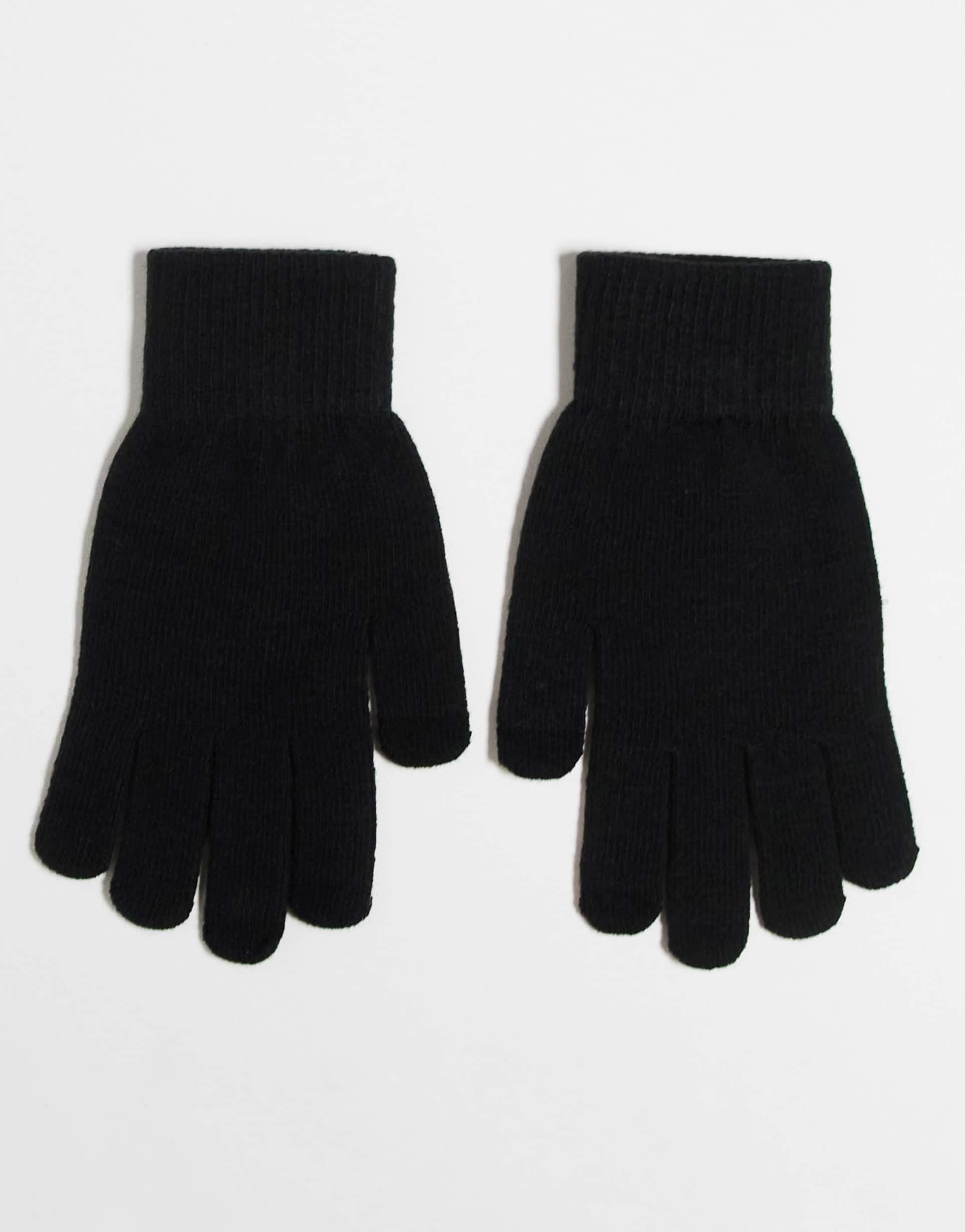 vero moda touchscreen gloves in black