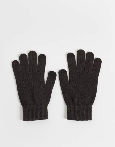 Vero Moda touchscreen gloves in chocolate brown - view 1