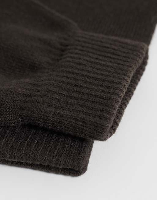 Vero Moda touchscreen gloves in chocolate brown, 2 of 3