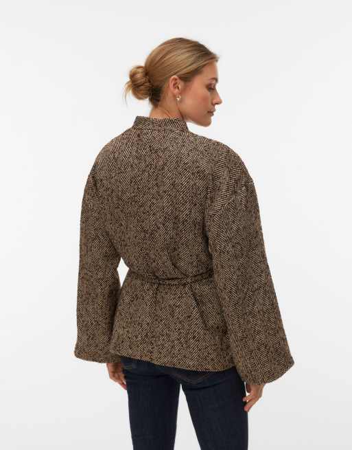Vero Moda Transitional jacket in chocolate brown, 2 of 7