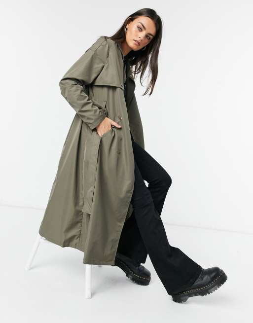 Vero Moda trench coat in green