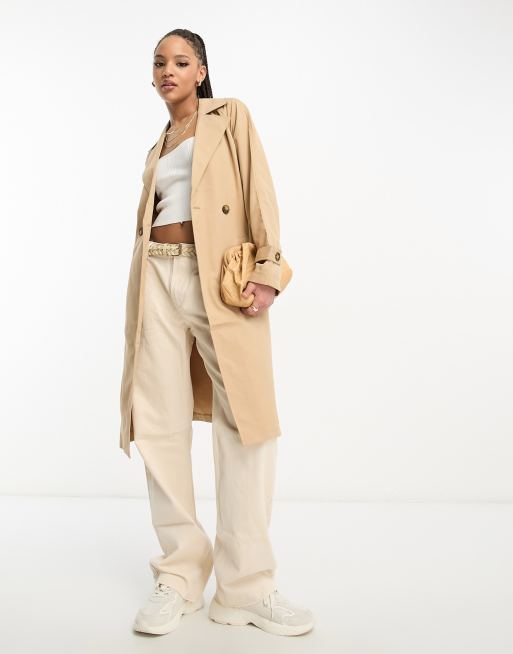 Vero Moda trench coat in stone