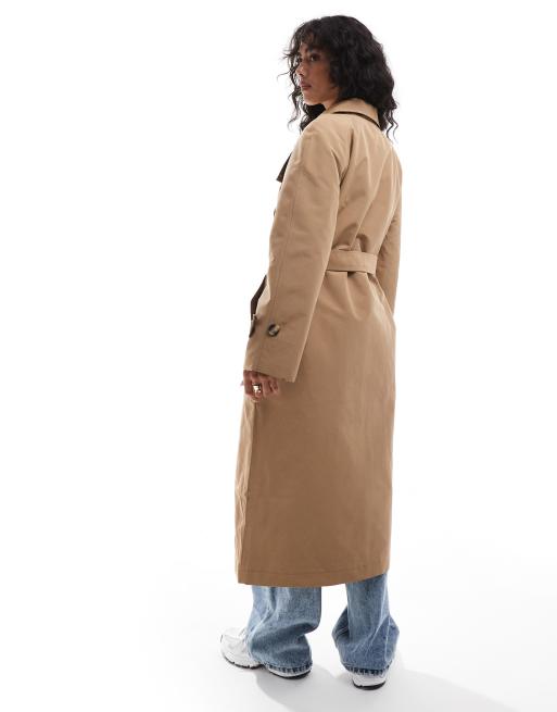 Vero Moda - Trench color cammello con fodera trapuntata, 3 di 4