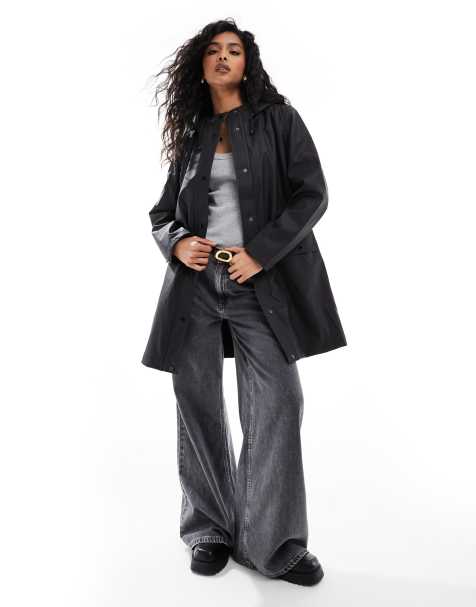 Vero Moda - Trench imperméable avec doublure en peluche - Noir - view 1