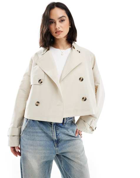 Vero Moda - Trench leggero corto color pietra - view 1
