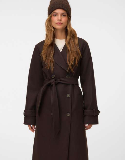 Vero Moda trenchcoat i chocolate torte, 3 av 5