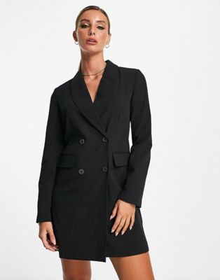 Vero Moda tux blazer mini dress in black