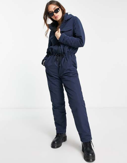 Navy blue utility store jumpsuit