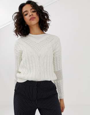 lightweight cable knit sweater