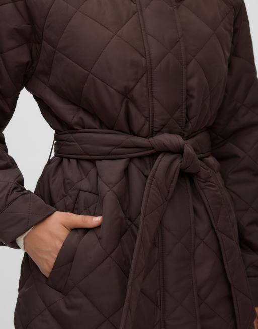 Vero Moda vatteret jakke i chocolate torte, 4 af 6