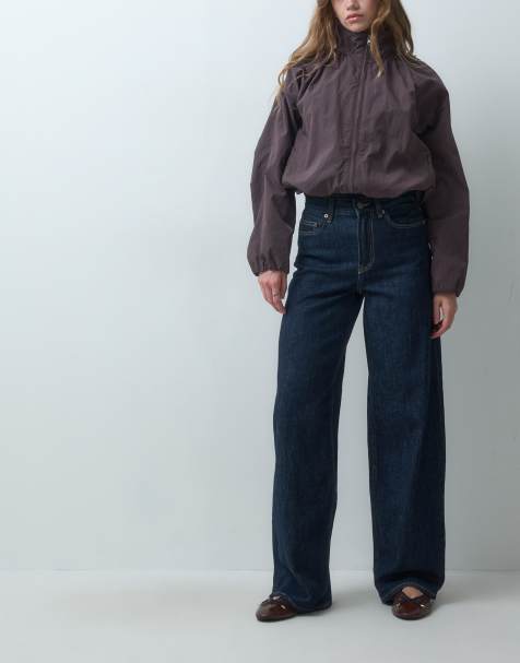 Vero Moda Vera mid rise loose tapered jeans in dark blue denim - view 1
