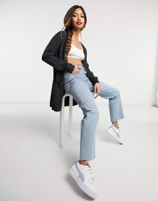 Vero Moda - Vest met lange pasvorm in zwart, 4 van 4