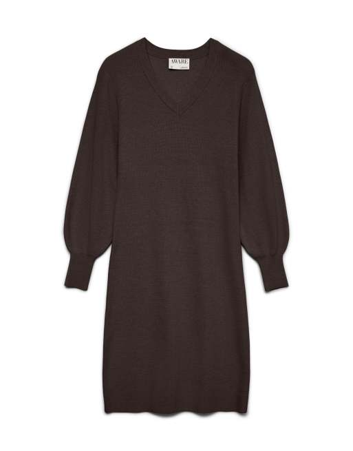 Vero Moda Vestido de punto en chocolate torte, 5 de 5
