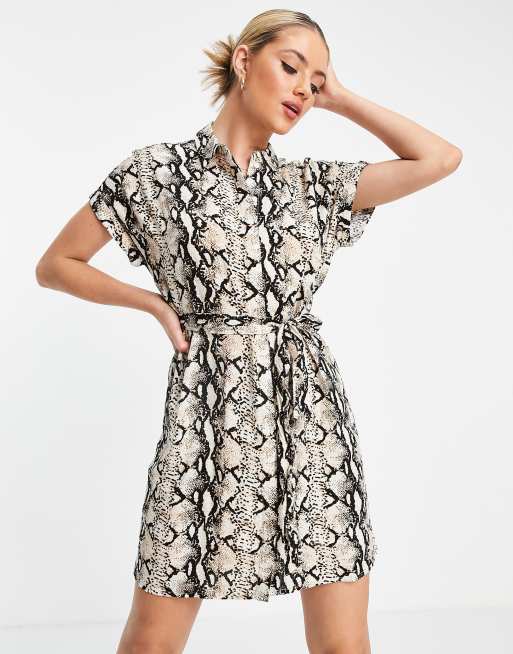 Vero Moda - Vestito camicia corto beige
