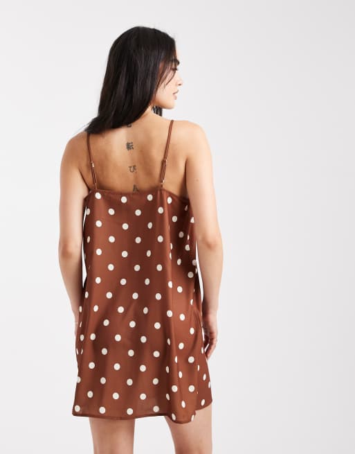 Vero Moda - Vestito corto effetto lino a pois, 4 di 4
