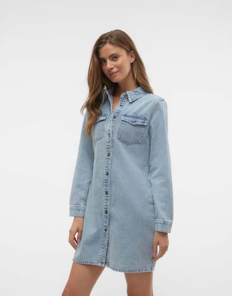 Vero Moda - Vestito in denim azzurro - view 1