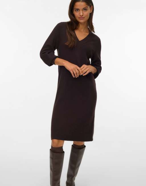 Vero Moda vestito in maglia chocolate torte, 3 di 5
