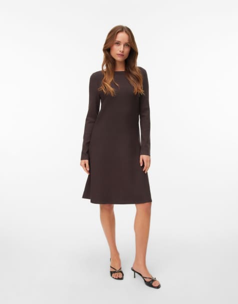Vero Moda vestito in maglia chocolate torte - view 1