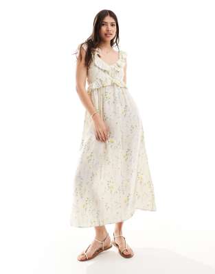 Vero Moda - Vestito lungo punto smock rosa con stampa patchwork