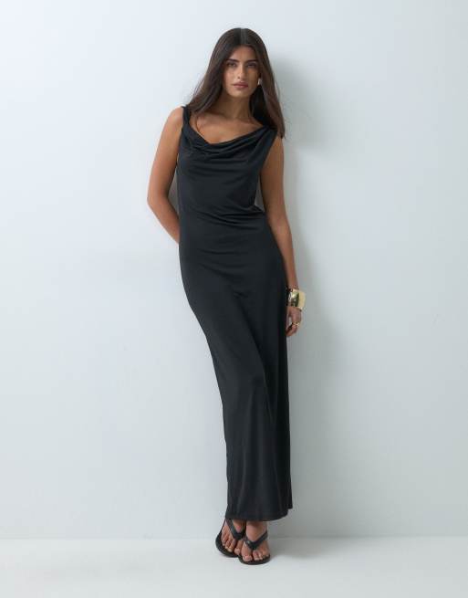 Vero Moda vestito lungo senza maniche con dettaglio twist nero, 1 di 5