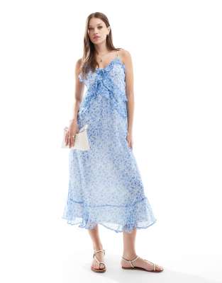 VERO MODA Canotta Con Spalline Sottili, Scollo A V Contrasto, Morbida E Perfetta Per La Primavera