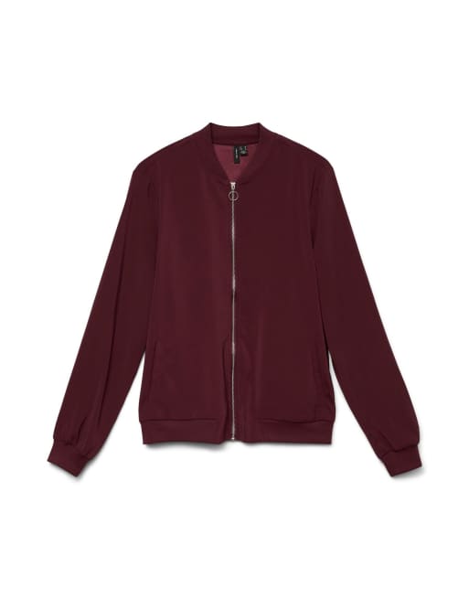 Vero Moda - Vinrød bomber-jakke, 6 af 6