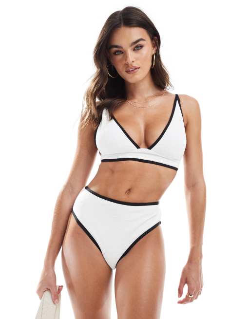Vero Moda – Vit, texturerad bikiniunderdel med kantrand, 2 av 4
