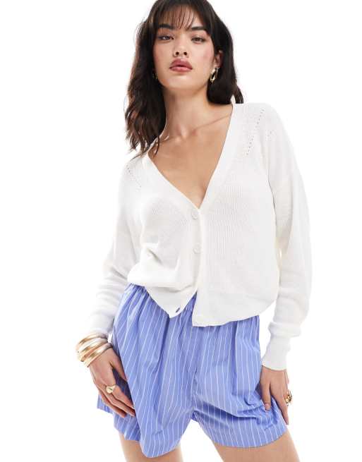 Vero Moda – Vit, tunn kofta, 2 av 4