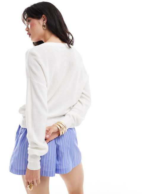 Vero Moda – Vit, tunn kofta, 3 av 4