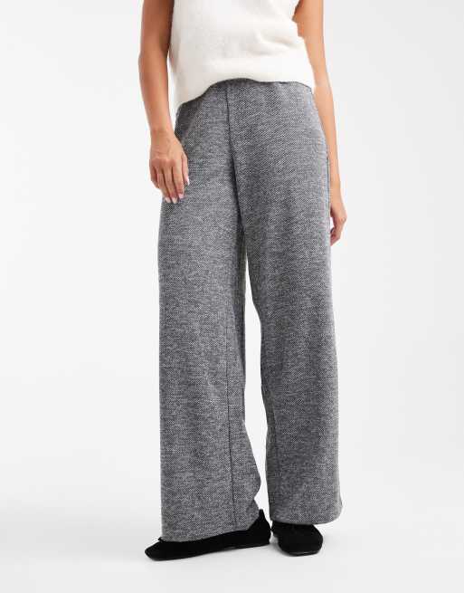 Vero Moda – Vita och svarta, melerade, lediga byxor med midjeresår, 3 av 5
