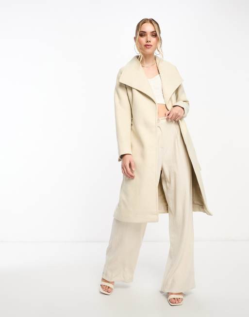 Belted on sale waterfall coat